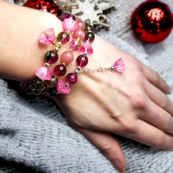 8 mm Tourmaline Bracelets/ Assorted styles - Picture 5 of 5